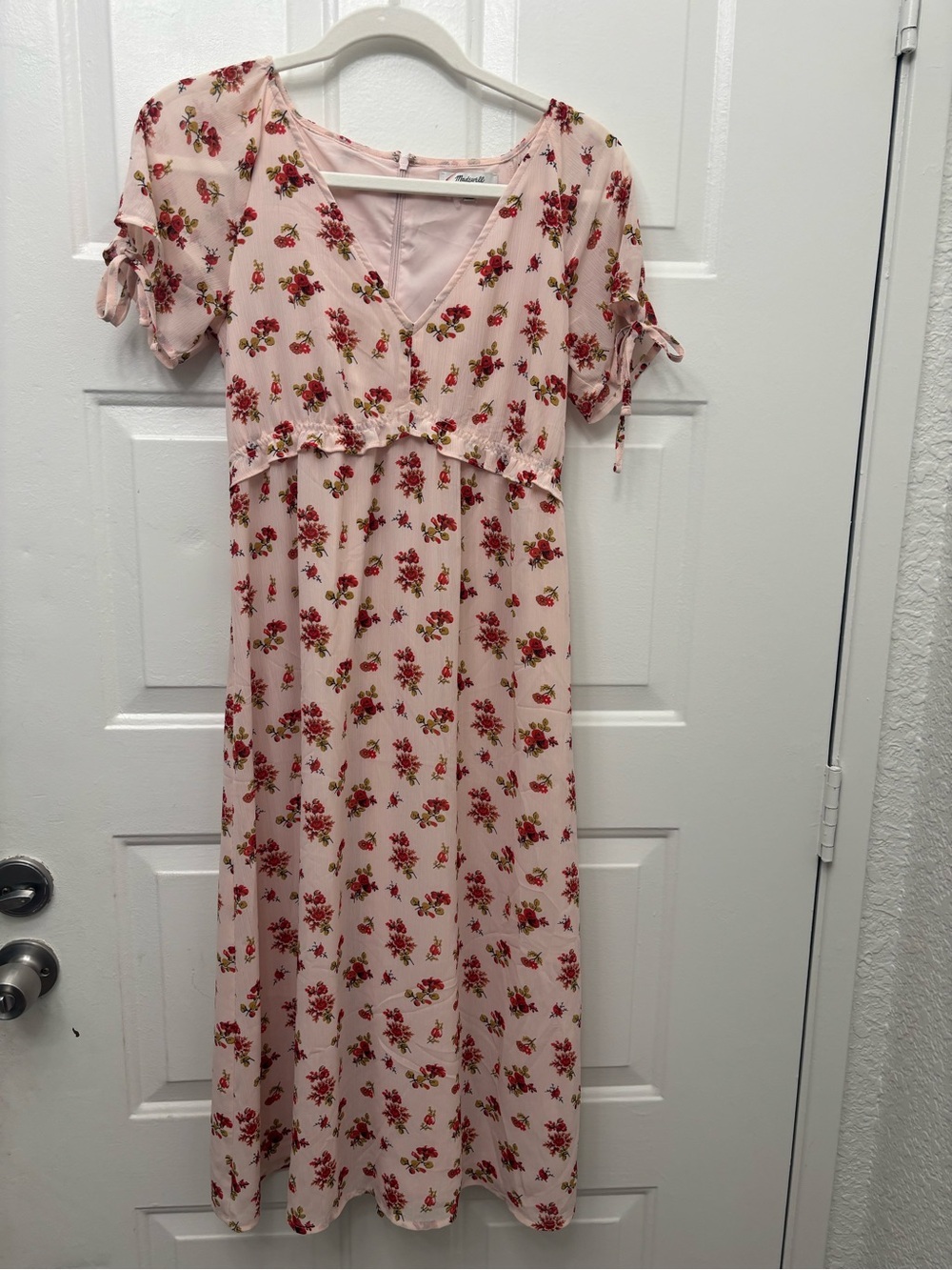 Madewell Pink Floral Maxi Dress